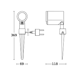 STEINEL Spot Garden SC — Bluetooth PIR garden spike light, 1x GU10, anthracite, IP44, 3000K