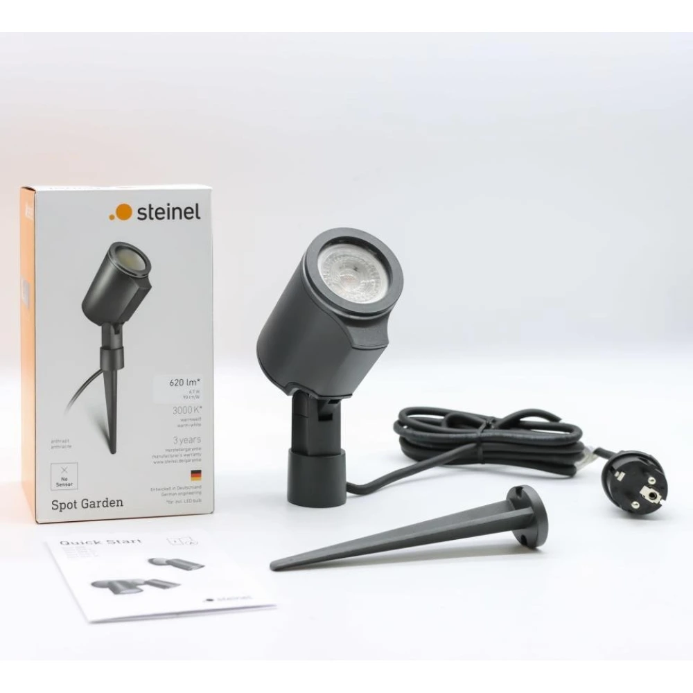 STEINEL Spot Garden — garden spike light, 1x GU10, anthracite, IP44, 3000K