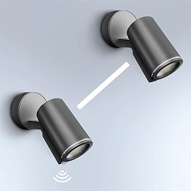 STEINEL Spot ONE S — wall spotlight with PIR, 1x GU10, anthracite, IP44, 3000K