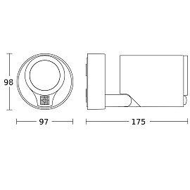 STEINEL Spot ONE SC — Bluetooth PIR wall spotlight, 1x GU10, anthracite, IP44, 3000K