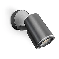 STEINEL Spot ONE SC — Bluetooth PIR wall spotlight, 1x GU10, anthracite, IP44, 3000K