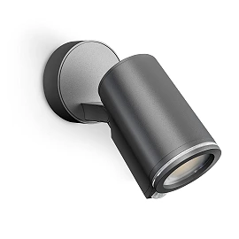 STEINEL Spot ONE SC — Bluetooth PIR wall spotlight, 1x GU10, anthracite, IP44, 3000K