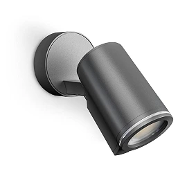 STEINEL Spot ONE — wall spotlight, 1x GU10, anthracite, IP44, 3000K