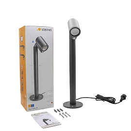 STEINEL Spot Way SC — Bluetooth PIR path light, 1x GU10, anthracite, IP44, 3000K