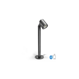 STEINEL Spot Way SC — Bluetooth PIR path light, 1x GU10, anthracite, IP44, 3000K