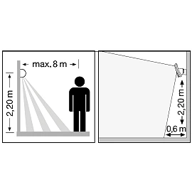 XLed curved, 160°, 8m, 9.3W floodlight, STEINEL