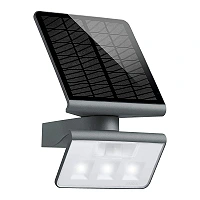 STEINEL XSolar L-S ONE — Solar wall light with PIR sensor, 3000K, IP44 (anthracite)