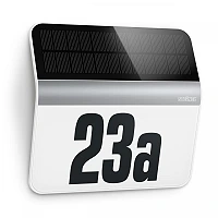 Izgaismots ēkas numurs "XSolar LH-N", saules panelis, akumulators, ner.tērauds/sudrabs, STEINEL