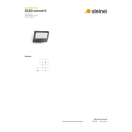 STEINEL XLED curved S āra LED sensorprožektors, 9,3 W, 862 lm, 3000 K, antracīts — 012076