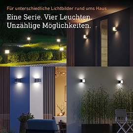 STEINEL L 830 C Cubo outdoor wall light without sensor, Bluetooth, 9.1 W, 493 lm, 3000 K, anthracite — 079253