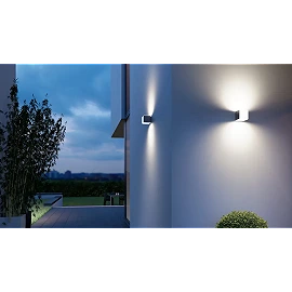 STEINEL L 830 C Cubo outdoor wall light without sensor, Bluetooth, 9.1 W, 493 lm, 3000 K, anthracite — 079253