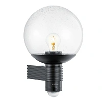 STEINEL L 400 S outdoor wall sensor light, E27, 240°, IP44, black — 611019