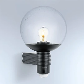 STEINEL L 400 S outdoor wall sensor light, E27, 240°, IP44, black — 611019