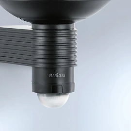 STEINEL L 400 S outdoor wall sensor light, E27, 240°, IP44, black — 611019
