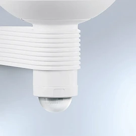 STEINEL L 400 S āra sienas sensorlampa, E27, 240°, IP44, balta — 611118