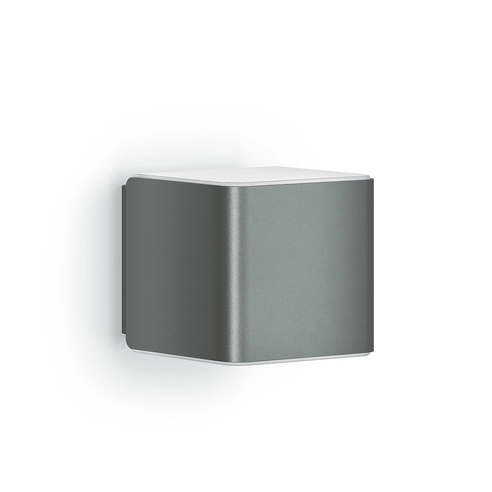 STEINEL L 840 SC Cube āra sienas sensorlampa, Bluetooth, 9,1 W, 319 lm, 3000 K, IP44, antracīta — 055530