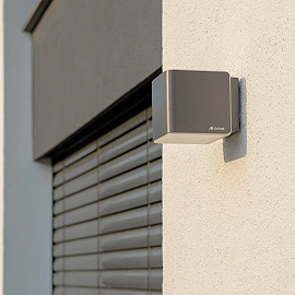 STEINEL L 840 SC Cube outdoor wall sensor light, Bluetooth, 9.1 W, 319 lm, 3000 K, IP44, silver — 055547