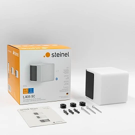 STEINEL L 835 SC Cube āra sienas sensorlampa, Bluetooth, 9,1 W, 616 lm, 3000 K, IP44, antracīta — 055516