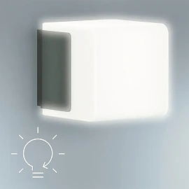 STEINEL L 835 SC Cube āra sienas sensorlampa, Bluetooth, 9,1 W, 616 lm, 3000 K, IP44, antracīta — 055516