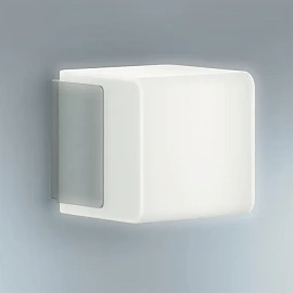 STEINEL L 835 SC Cube outdoor wall sensor light, Bluetooth, 9.1 W, 616 lm, 3000 K, IP44, silver — 055523
