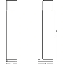 STEINEL GL 80 SC outdoor LED bollard with sensor, Bluetooth, 9.1 W, 650 lm, 3000 K, IP44, silver — 055486