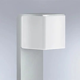 STEINEL GL 80 SC outdoor LED bollard with sensor, Bluetooth, 9.1 W, 650 lm, 3000 K, IP44, silver — 055486