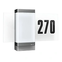 STEINEL L 270 digi SC outdoor wall light with sensor and house-number panel, Bluetooth, 7.8 W, 637 lm, 3000 K, anthracite — 067205