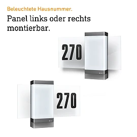 STEINEL L 270 digi SC outdoor wall light with sensor and house-number panel, Bluetooth, 7.8 W, 637 lm, 3000 K, anthracite — 067205