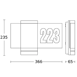 STEINEL L 270 digi SC outdoor wall light with sensor and house-number panel, Bluetooth, 7.8 W, 637 lm, 3000 K, anthracite — 067205