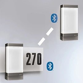 STEINEL L 270 digi SC outdoor wall light with sensor and house-number panel, Bluetooth, 7.8 W, 637 lm, 3000 K, anthracite — 067205