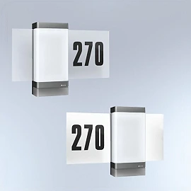 STEINEL L 270 digi SC outdoor wall light with sensor and house-number panel, Bluetooth, 7.8 W, 637 lm, 3000 K, anthracite — 067205
