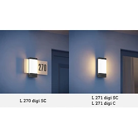 STEINEL L 271 digi C outdoor wall light without sensor, Bluetooth, 6.6 W, 566 lm, 3000 K, anthracite — 068714