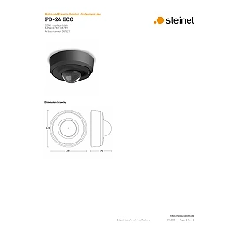 STEINEL PD-24 ECO COM1 AP klātbūtnes sensors, virsapmetuma montāžai, 360°, kustība Ø24 m, melns — 087821