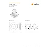 STEINEL PD-24 ECO COM1 DE klātbūtnes sensors, piekārtajos griestos iebūvējams, 360°, kustība Ø24 m, balts — 087852