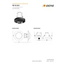 STEINEL PD-8 ECO COM1 DE klātbūtnes sensors, piekārtajos griestos iebūvējams, 360°, kustība Ø8 m, melns — 087906
