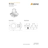 STEINEL PD-8 ECO COM1 DE klātbūtnes sensors, piekārtajos griestos iebūvējams, 360°, kustība Ø8 m, balts — 087913