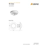 STEINEL PD-8 ECO COM1 UP klātbūtnes sensors, montāžai kārbā, 360°, kustība Ø8 m, balts — 087937