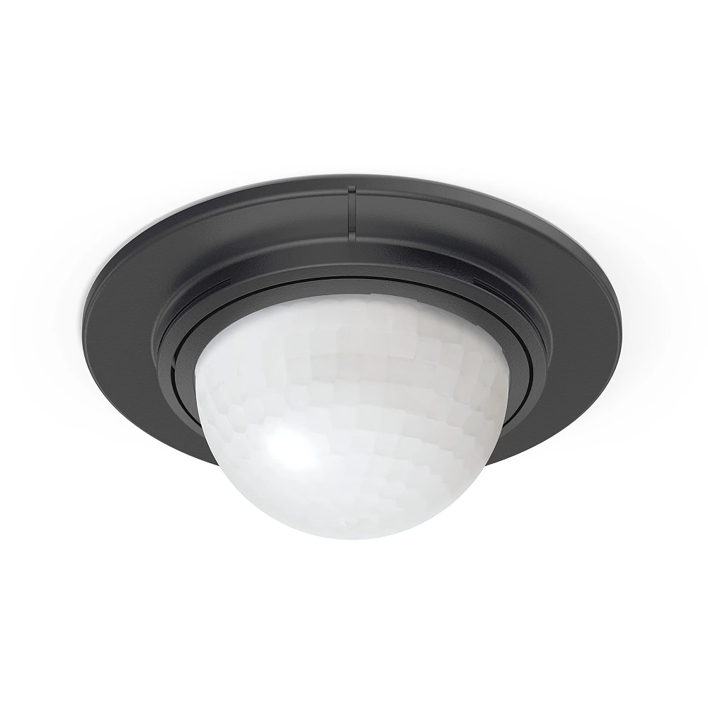 STEINEL IS 360-1 DE griestos iebūvējams kustības sensors, 360°, Ø8 m, IP54, melns — 032852