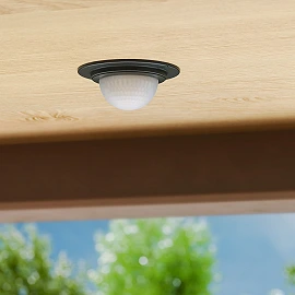 STEINEL IS 360-1 DE griestos iebūvējams kustības sensors, 360°, Ø8 m, IP54, melns — 032852