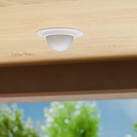 STEINEL IS 360-1 DE recessed ceiling motion detector, 360°, Ø8 m, IP54, white — 032845