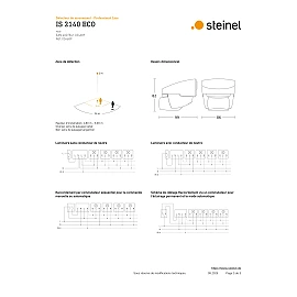 STEINEL IS 2140 ECO sienas kustības sensors, 140°, līdz 14 m, IP54, melns — 034689