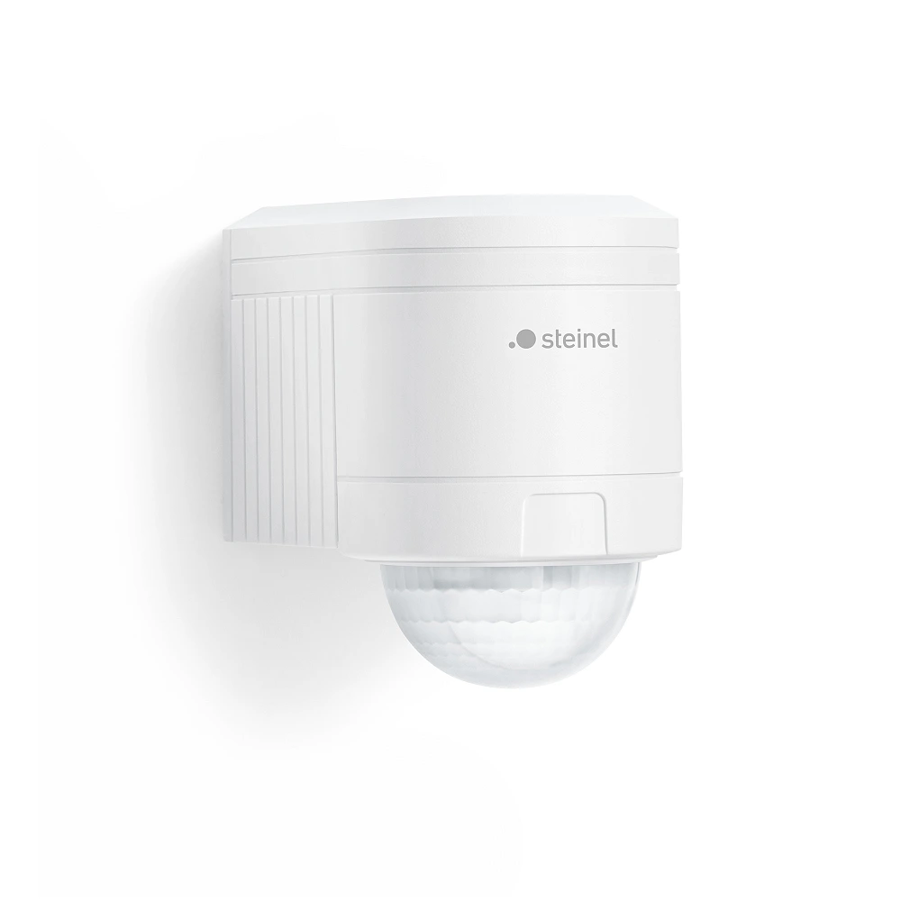 STEINEL IS 240 DUO sienas kustības sensors, 240°, līdz 12 m, IP54, balts — 602819
