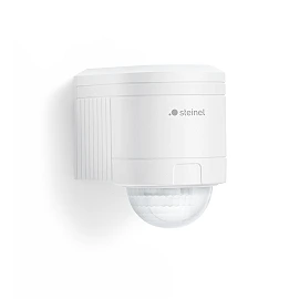STEINEL IS 240 DUO sienas kustības sensors, 240°, līdz 12 m, IP54, balts — 602819