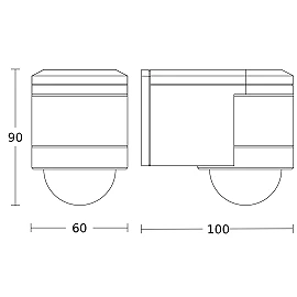 STEINEL IS 240 DUO sienas kustības sensors, 240°, līdz 12 m, IP54, balts — 602819