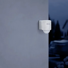 STEINEL IS 240 DUO sienas kustības sensors, 240°, līdz 12 m, IP54, balts — 602819