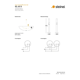 STEINEL GL 65 S dārza LED stabiņš ar sensoru, 8,7 W, 575 lm, 3000 K, IP44, antracīts — 069476