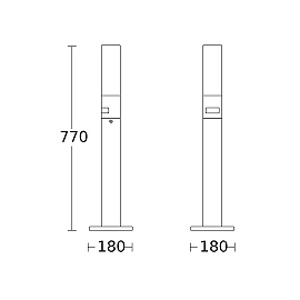 STEINEL GL 65 S dārza LED stabiņš ar sensoru, 8,7 W, 575 lm, 3000 K, IP44, antracīts — 069476