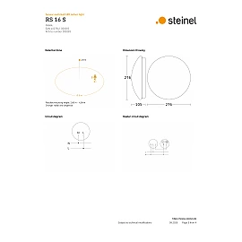 STEINEL RS 16 S PMMA indoor LED sensor ceiling light, 9.5 W, 958 lm, 4000 K, white — 008383