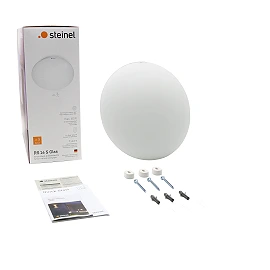 STEINEL RS 16 S Glass iekštelpu LED sensorplafons, 9,3 W, 918 lm, 3000 K, balts — 035105