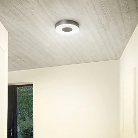 STEINEL RS 200 C iekštelpu LED plafons bez sensora, Bluetooth, 17,1 W, 1165 lm, 3000 K, antracīts — 078775
